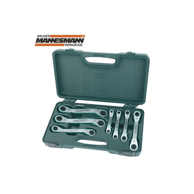 Комплект тресчоти ключове тип лула Mannesmann, 7 части, 6-19мм